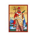Saint Adalbert Świętego Wojciecha 22K Gold Leaf Wall Blessing Natural Wool Icon 5"x4"12.5x10cm