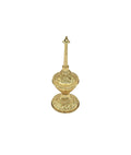 Greek Orthodox Holy Water Sprinkler | Gold-Plated Metal Aspergilum | Embossed Liturgical Accessory | Aroma Sprinkler Home Altar Decor