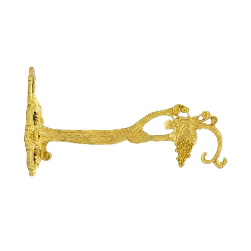 5" Wall Mounted Greek Orthodox Hook Bracket for Vigil Oil Lamps Hanging Engraved Design 12.5cm