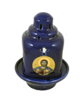 7" Greek Orthodox Byzantine Church Style Ceramic Standing Vigil Oil Lamp Lantern 18cm