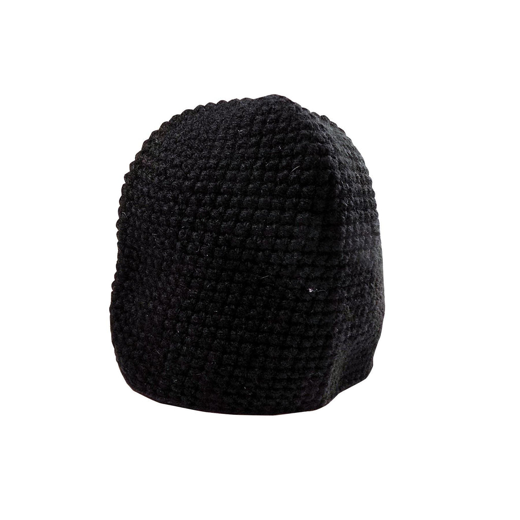 Greek Orthodox Skufia Hat • Hand-Knitted Wool • Black Clergy Monk Laymen Cap • Red Cross Variation • One Size • Monastery Headwear