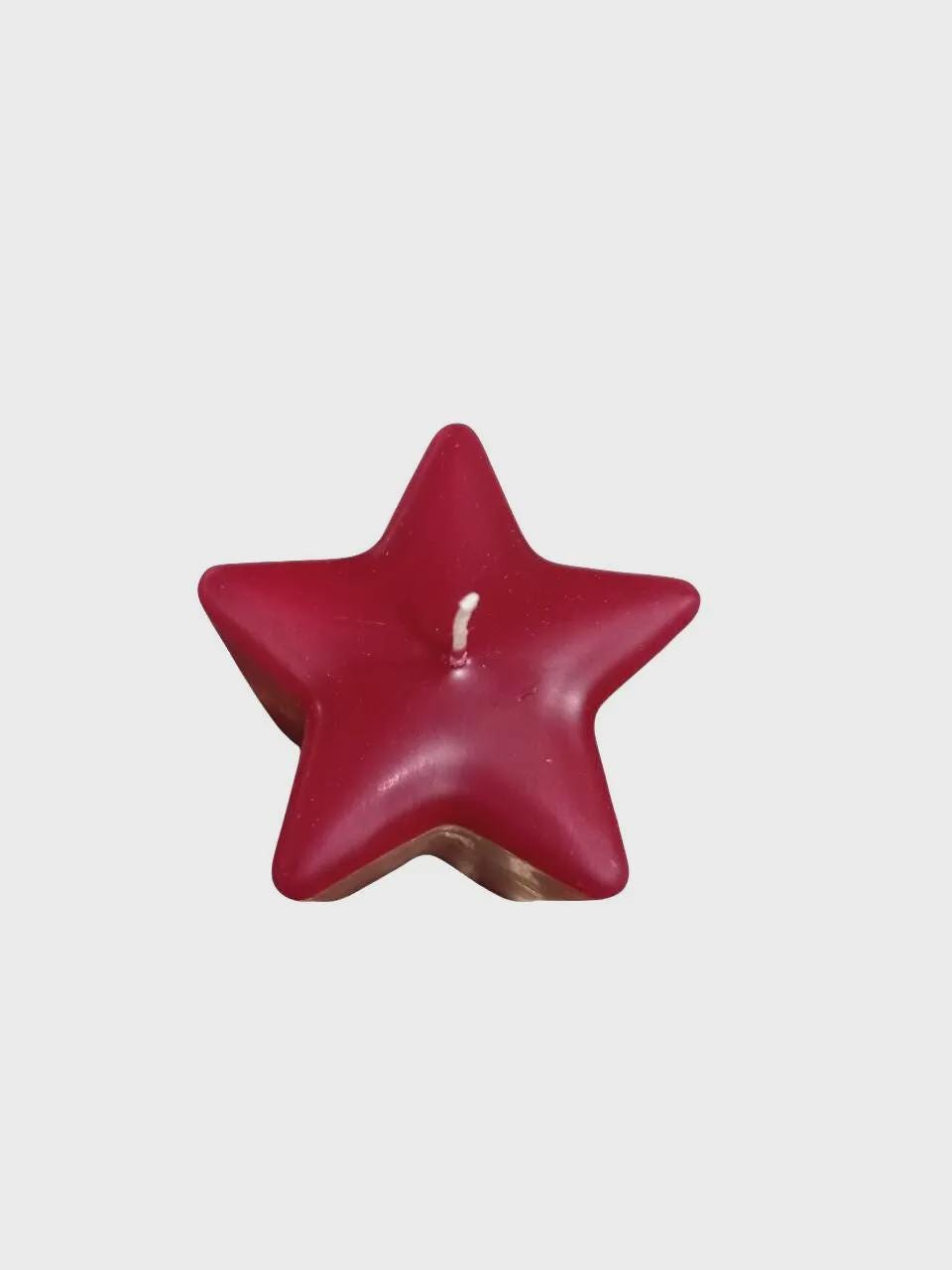 Red Star Paraffin Candle | Decorative Non Scented Candle | Holiday Party Table Decor | Quality Paraffin Wax Candle